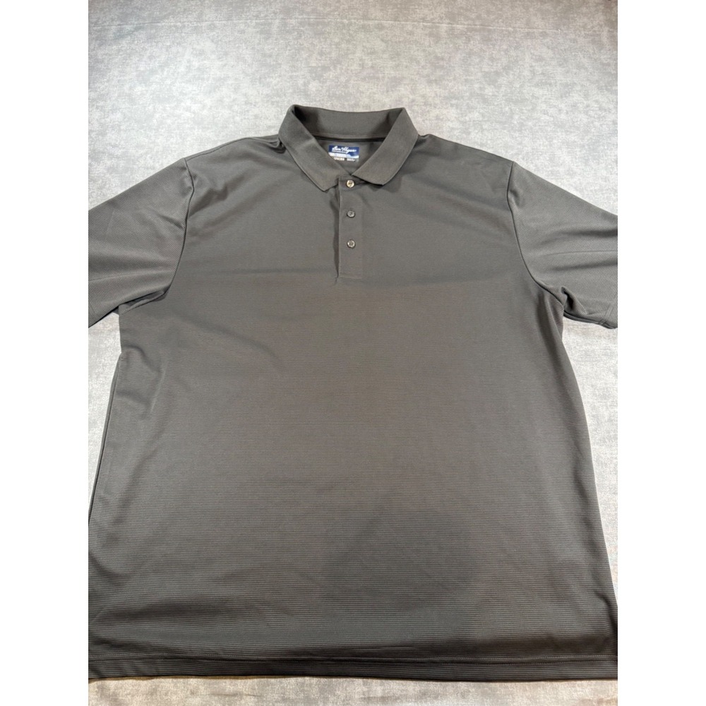 Ben Hogan Performance Mens Polo Shirt 2XL Black Gray Golf Short Sleeve 2X